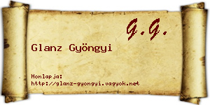 Glanz Gyöngyi névjegykártya