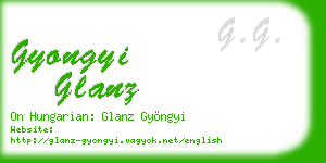 gyongyi glanz business card