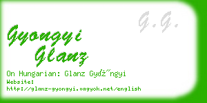 gyongyi glanz business card